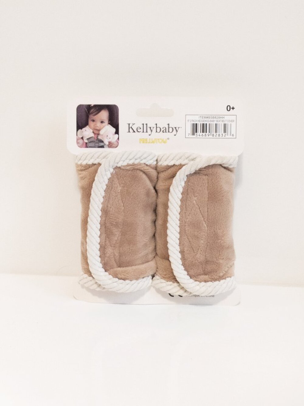 KellyBaby 2Pack Baby Seat Belt Covers Hedgehog Animal Plush Cute Soft Car NWT - Picture 2 of 2